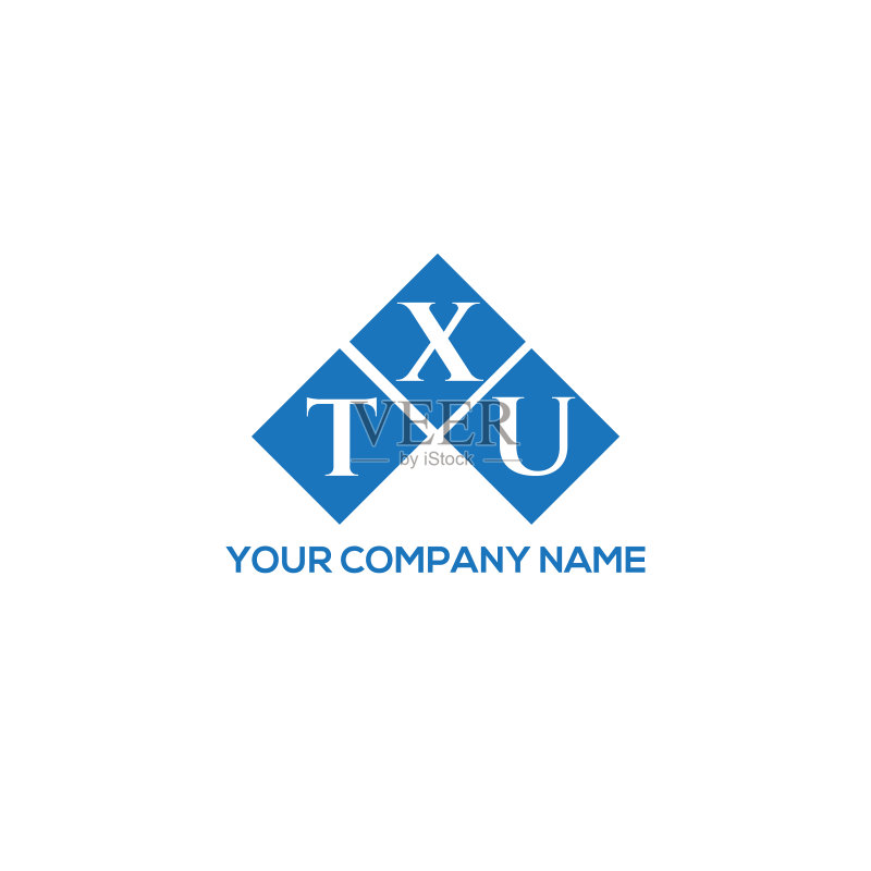 XTU黑色背景字母标志设计图标素材