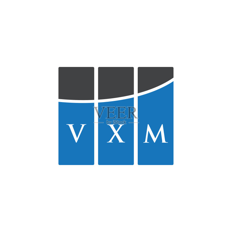 白色背景上的字母Vxm标志设计图标素材