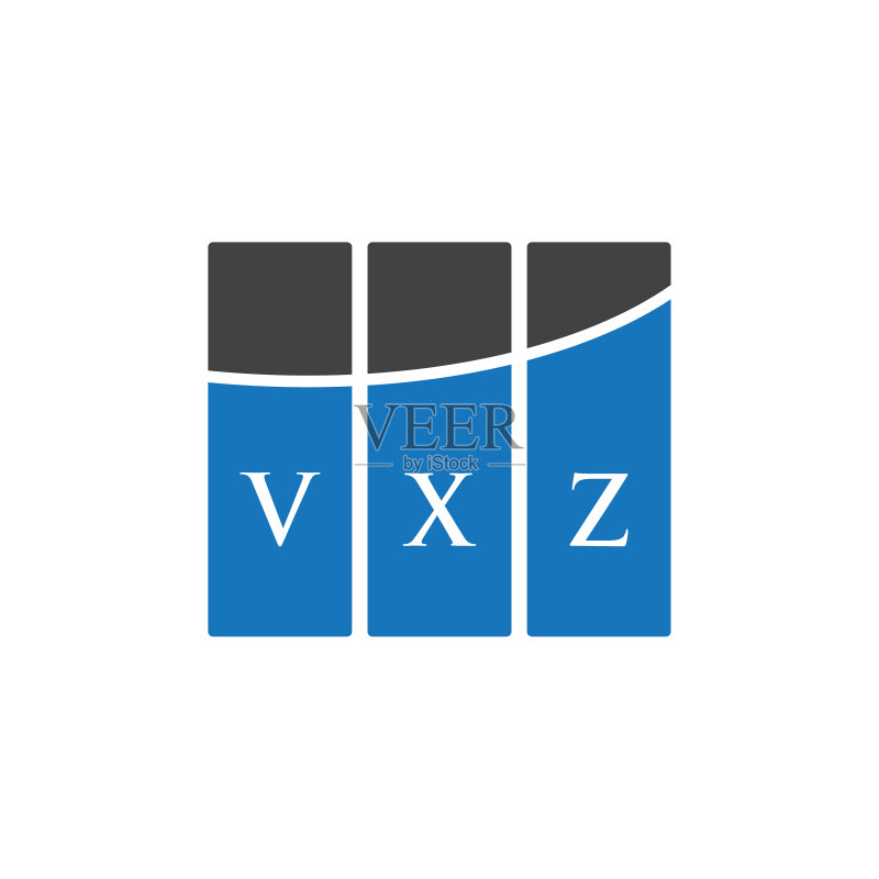 白色背景上的vxz字母标志设计图标素材