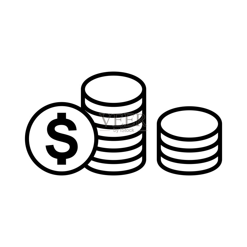 货币硬币金融图标矢量图标素材