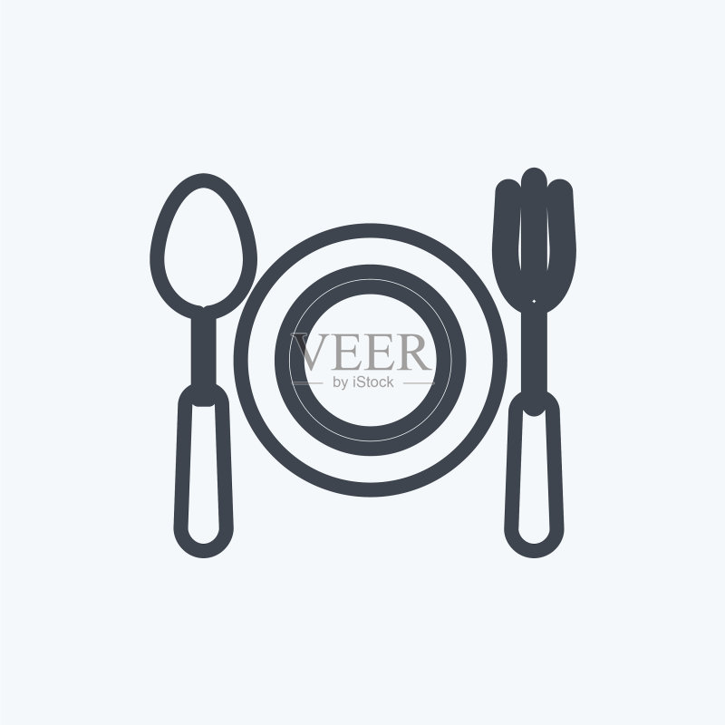 婚礼餐食符号线条图标图标素材