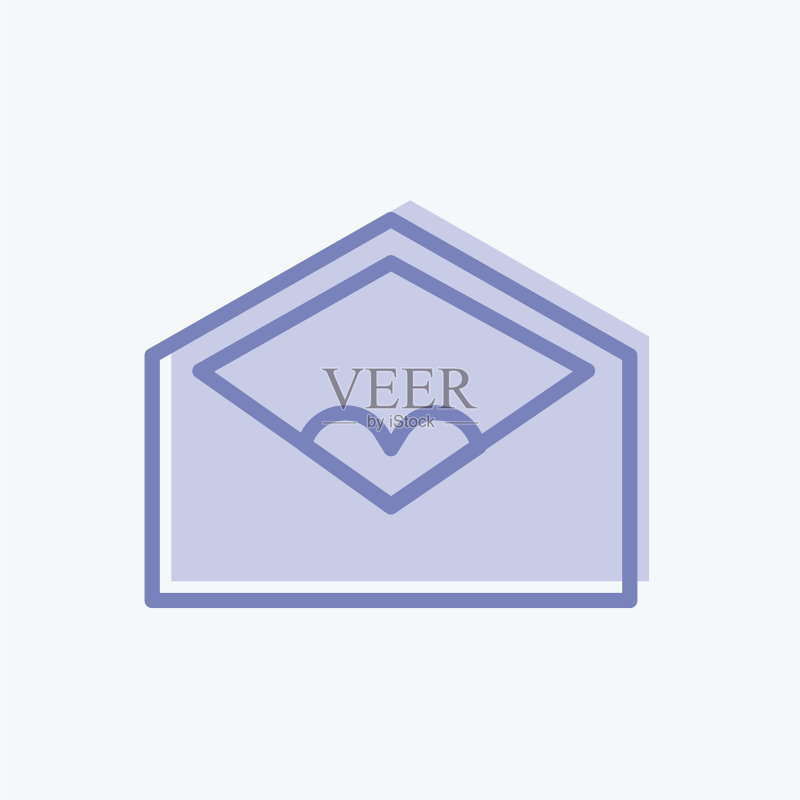 适合婚礼的双色信封图标图标素材