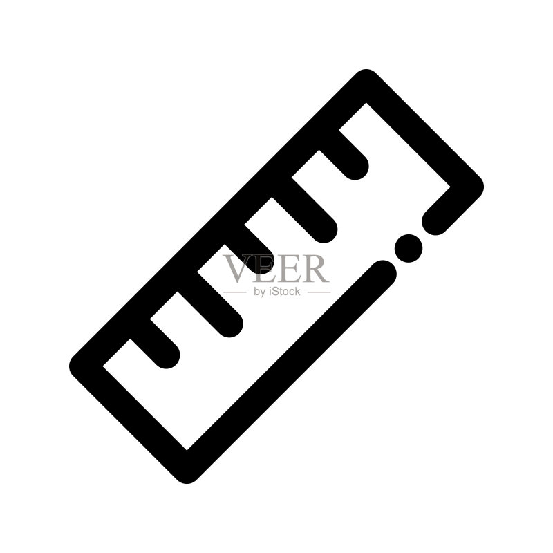 尺子图标的矢量图形插画图标素材