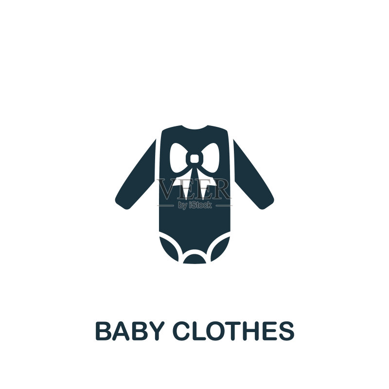 婴儿服装单色图标图标素材