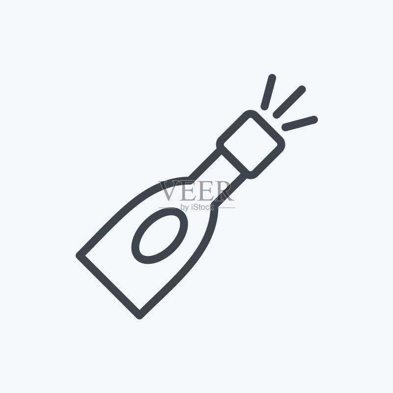 香槟酒瓶饮品图标图标素材