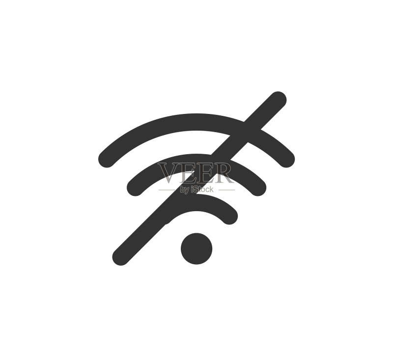 WiFi图标显示离线，无网络连接图标素材