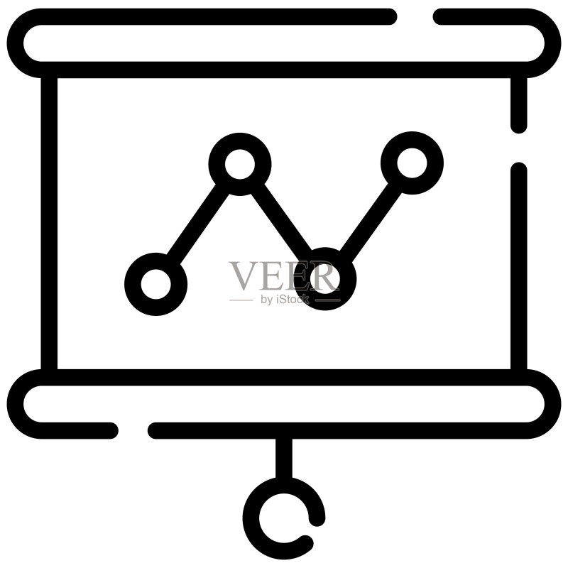 白色背景演示线条图标图标素材