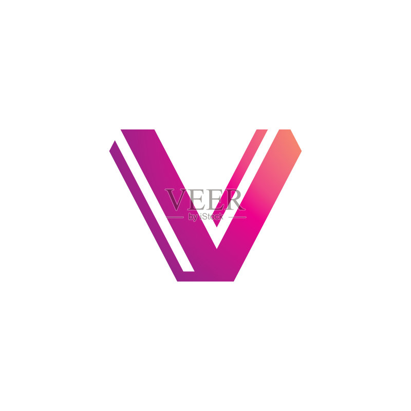 V字Logo设计模板，基于V字母的创意图标矢量素材图标素材