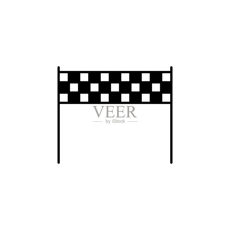 旗帜、芬兰轮廓图标。冬季运动元素插图。符号图标可用于Web、logo、移动应用、UI、UX图标素材
