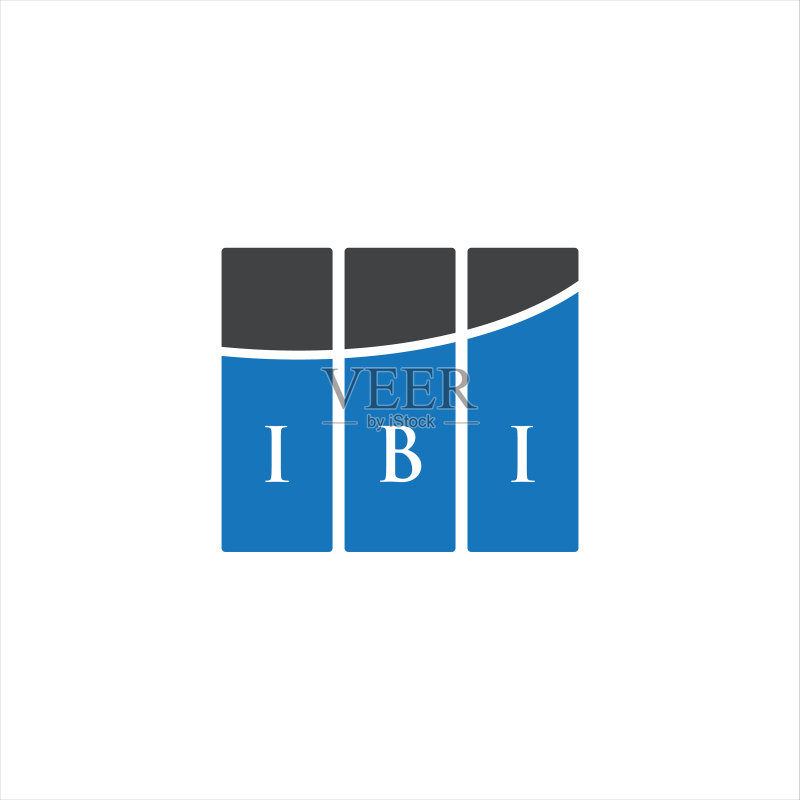 白色背景上的IBI字母logo设计图标素材