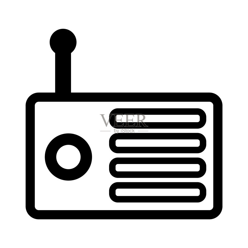 带天线的收音机图标图标素材