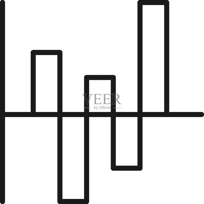 标志：商业图表信息图。发展概念，可编辑矢量线条图标图标素材