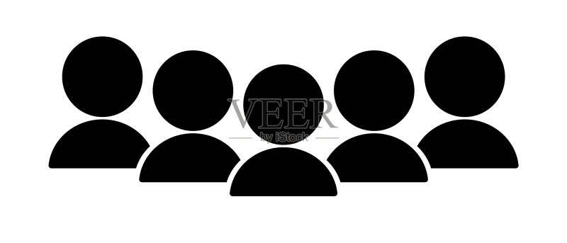 黑色简约扁平设计人物图标图标素材