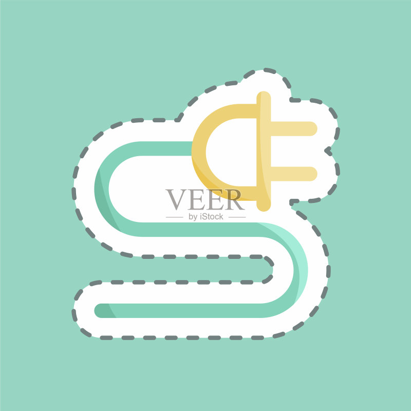 适用于教育的贴纸线条图标素材