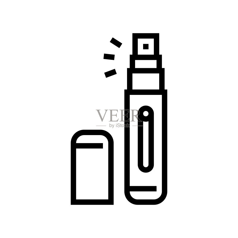 雾化器香水线条图标矢量图图标素材