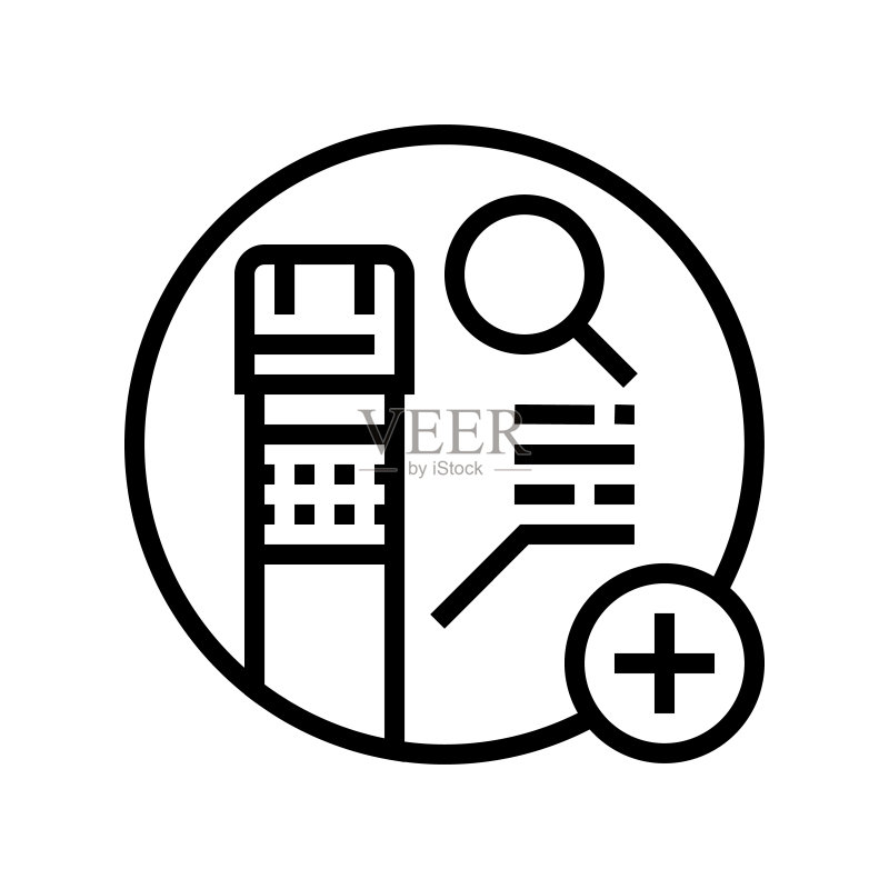 血脂检查线性图标矢量插图图标素材