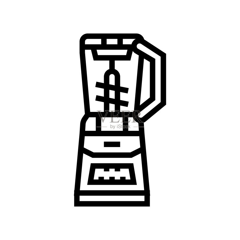 搅拌机冰沙果汁食品线性图标矢量图图标素材