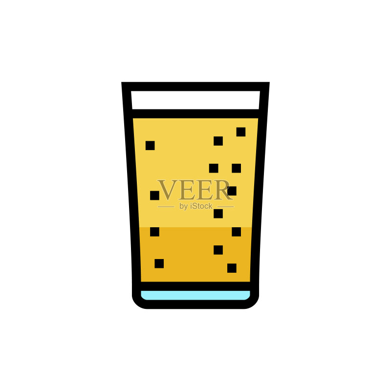 水果饮料彩色图标矢量插画图标素材