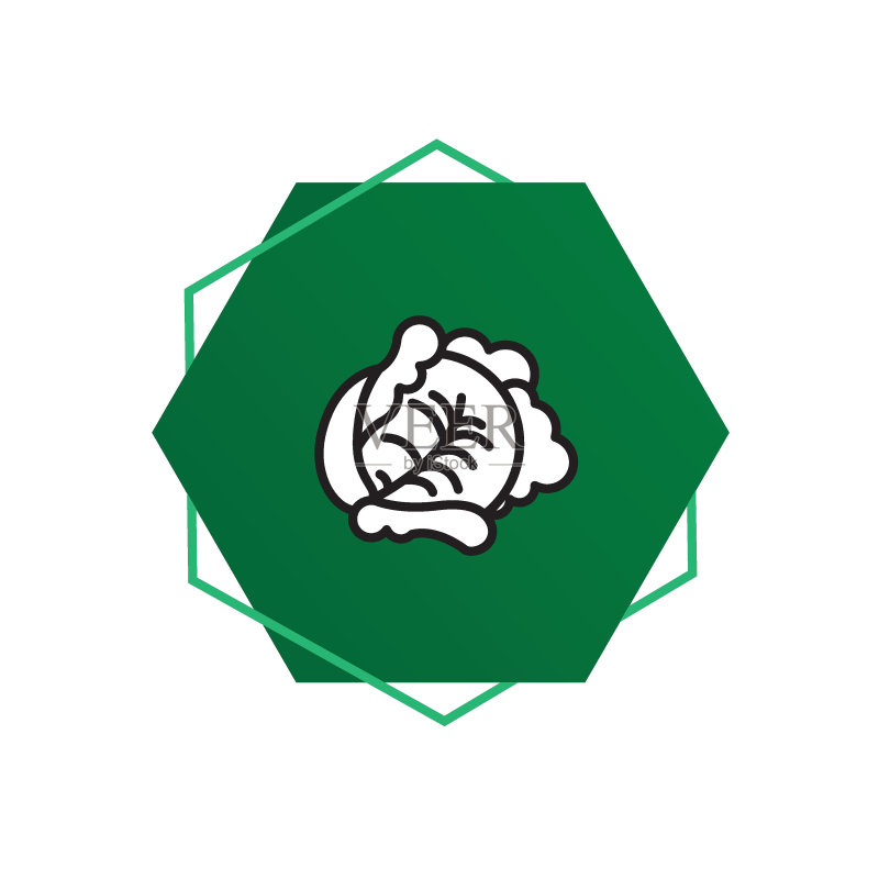 扁平风格生菜蔬菜图标图标素材
