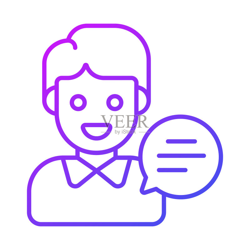 商务人士，金融线条图标，可编辑图标素材