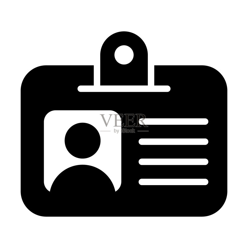 与身份卡金融相关的线性图标可编辑图标素材