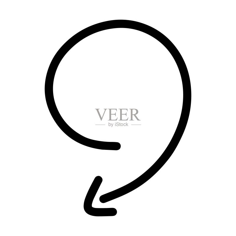 用于网页和应用程序的手绘箭头符号图标矢量图图标素材