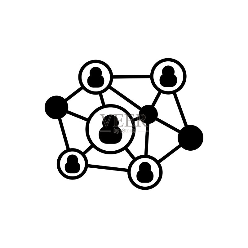 矢量商务连接图标，标志图标素材