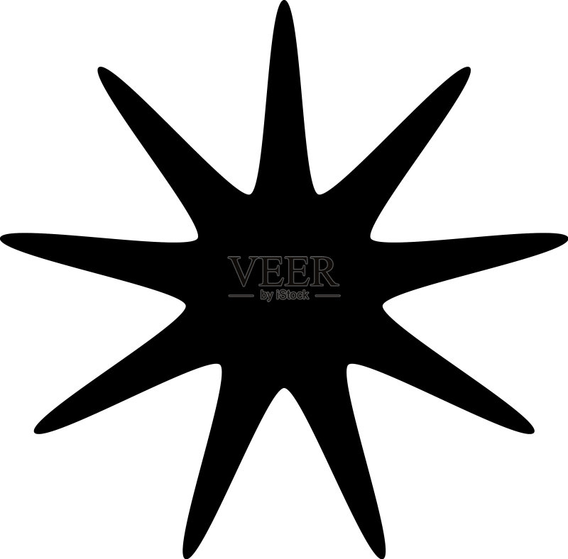 放射状星形元图标素材