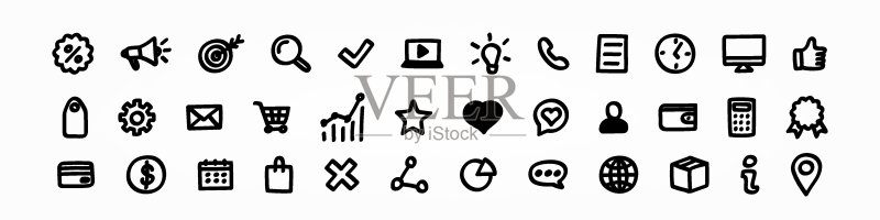 手绘社交图标素材图标素材