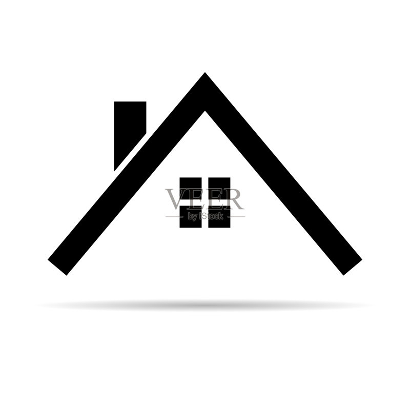 房屋轮廓图标，城市概念全景模版，景观矢量图图标素材
