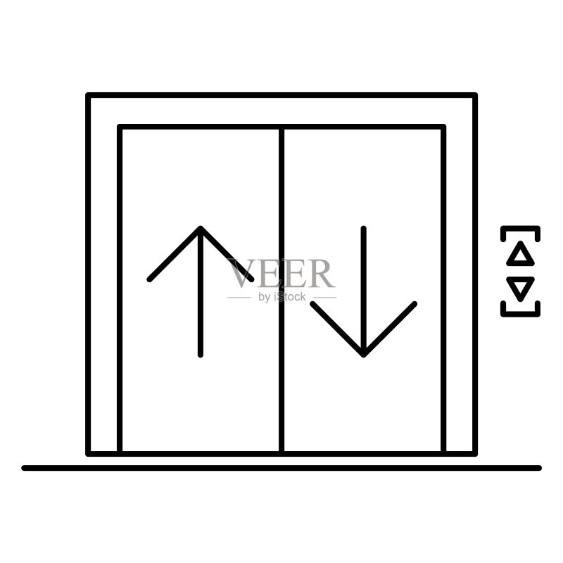 电梯入口标志图形设计图标素材