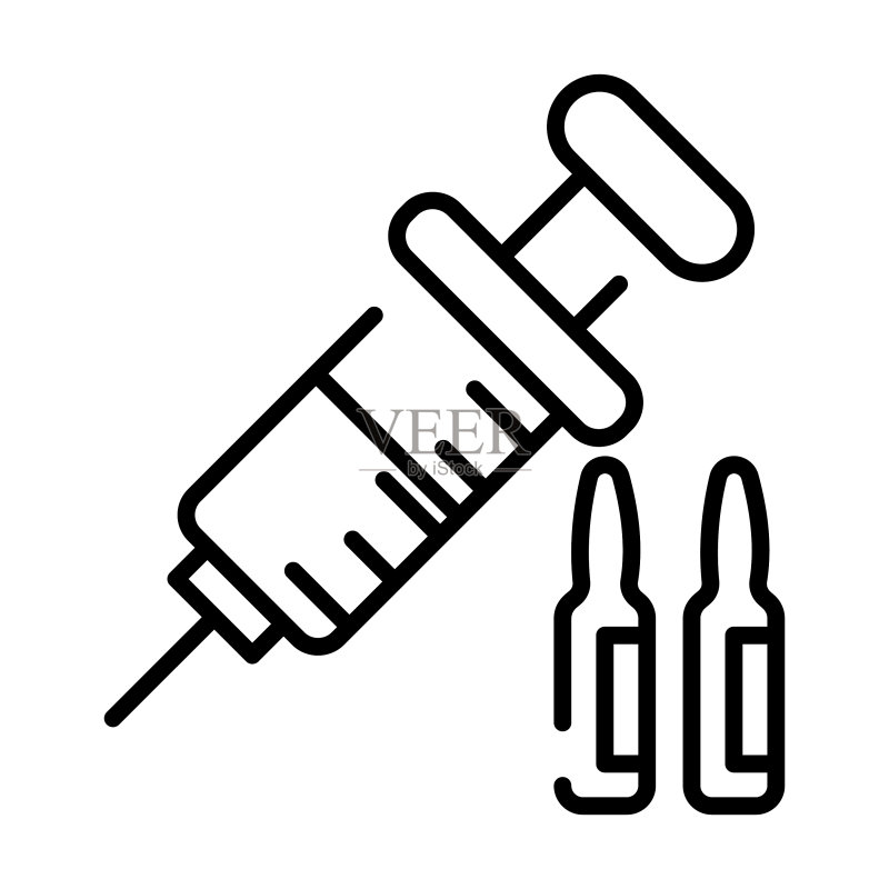 现代注射概念设计图标素材