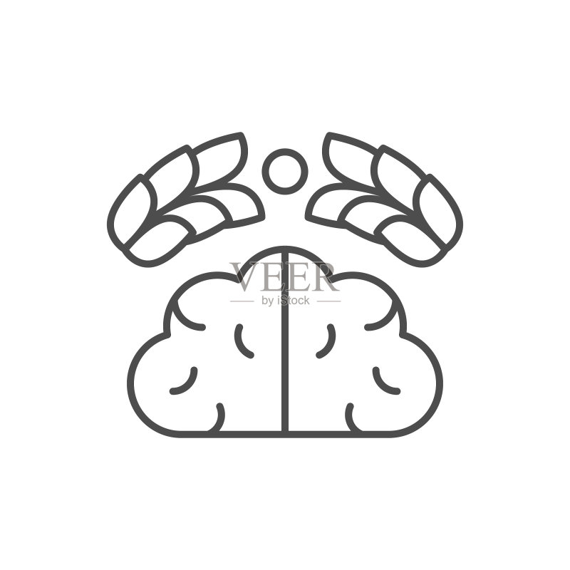 智慧赢家线条轮廓图标图标素材