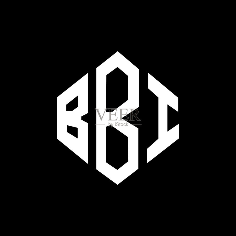 多边形BBI字母Logo设计图标素材