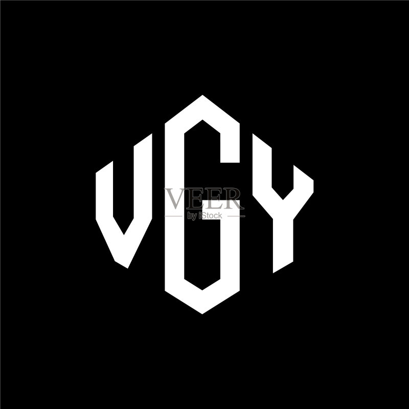 VGY字母标志设计与多边形图标素材