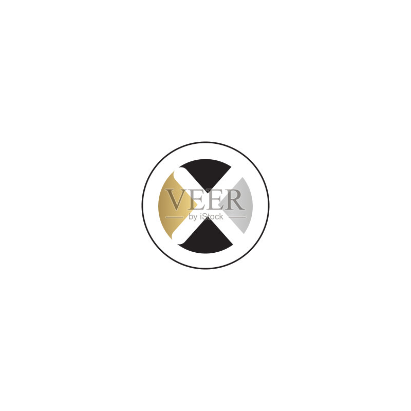 字母CX组合标志设计图标素材