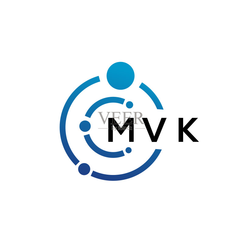 MVK字母科技标志设计（白色背景）图标素材