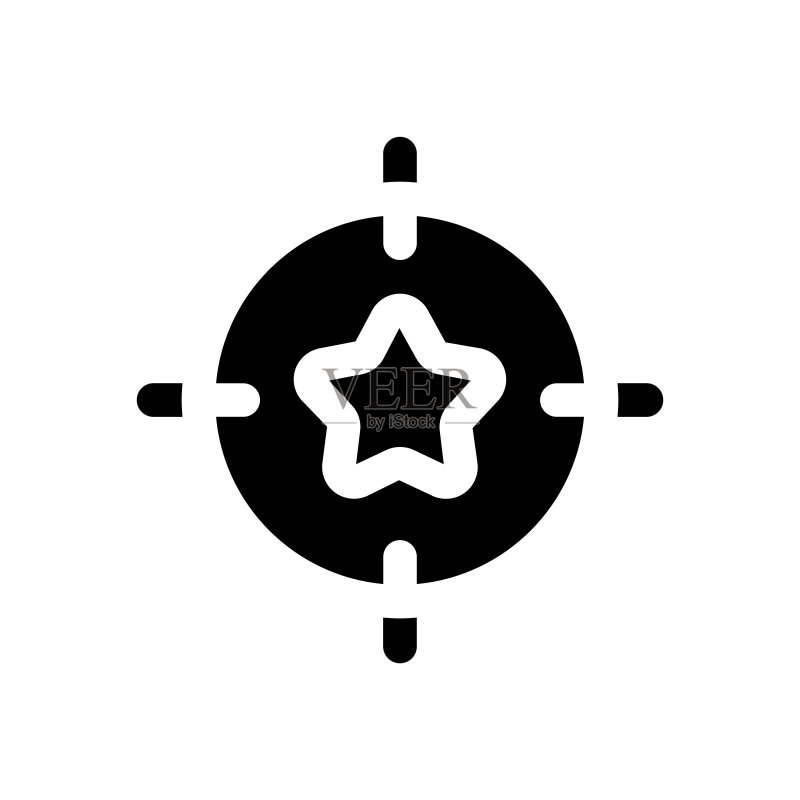 追逐梦想黑色字形UI图标图标素材