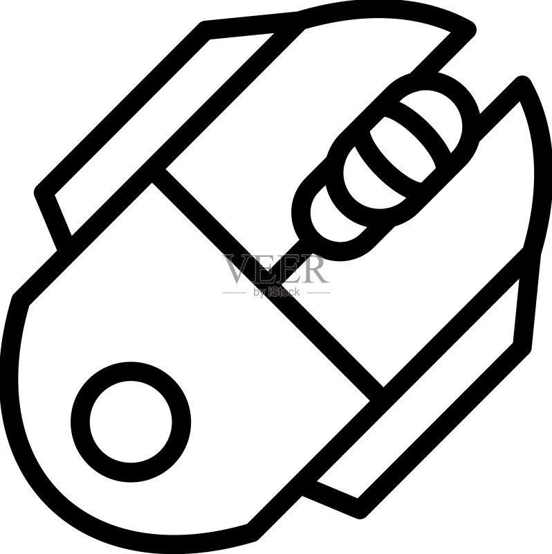 电子竞技鼠标图标轮廓图标素材