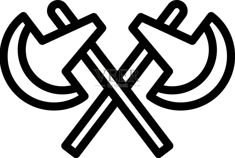 希腊战争工具轮廓图标图标素材