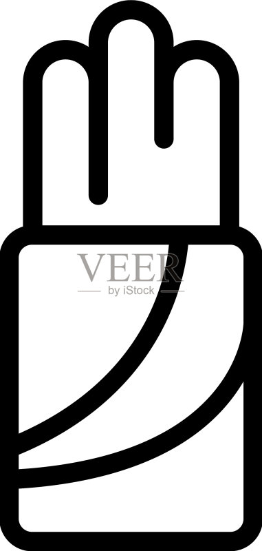 西班牙油条美食图标轮廓图标素材