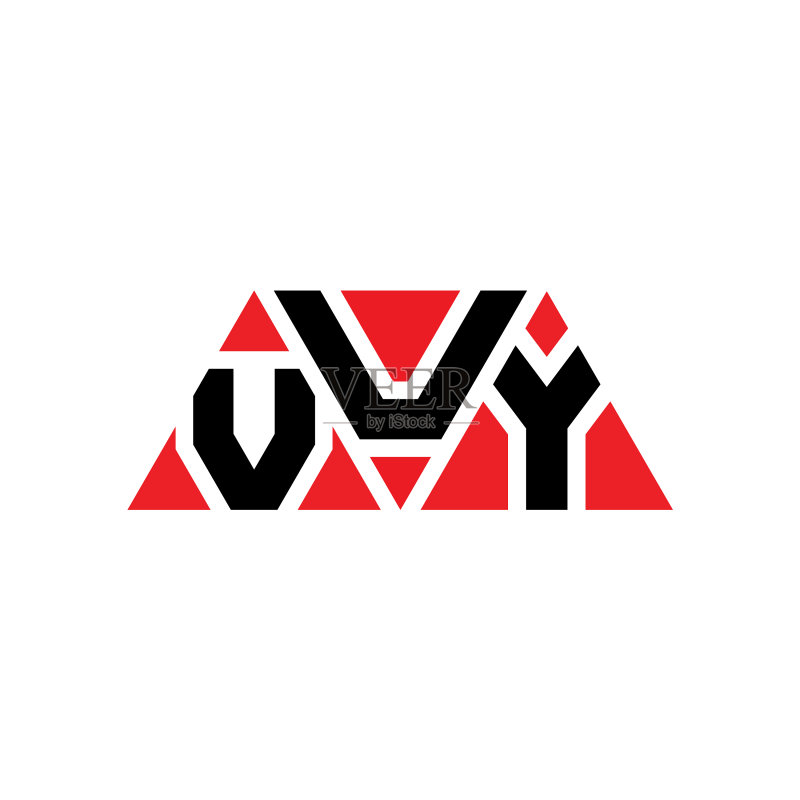 三角形VUY字母标志设计图标素材