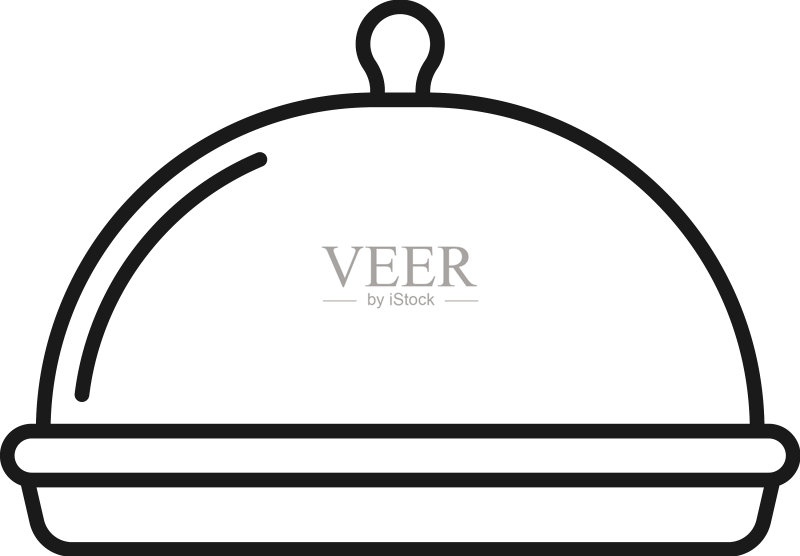 食品托盘食品和饮料线条艺术图标图标素材
