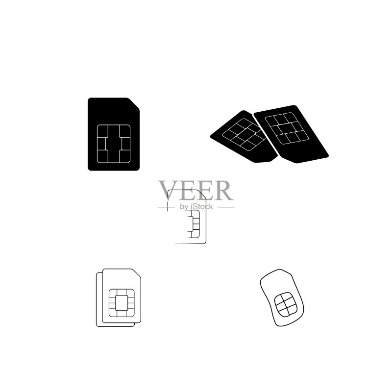 SIM卡标志图标素材