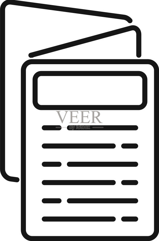 报纸图标轮廓网页图标素材