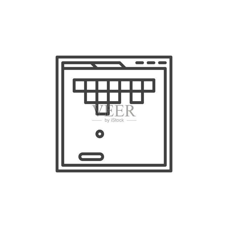 浏览器游戏轮廓矢量概念图标图标素材