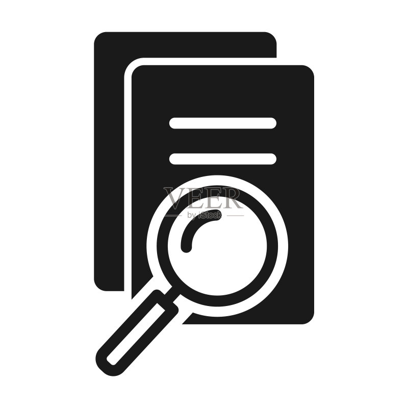 审查文件计划图标与声明复核图标素材