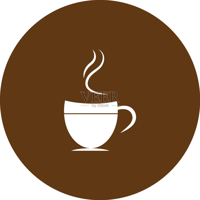 杯子里的咖啡Logo设计图标素材