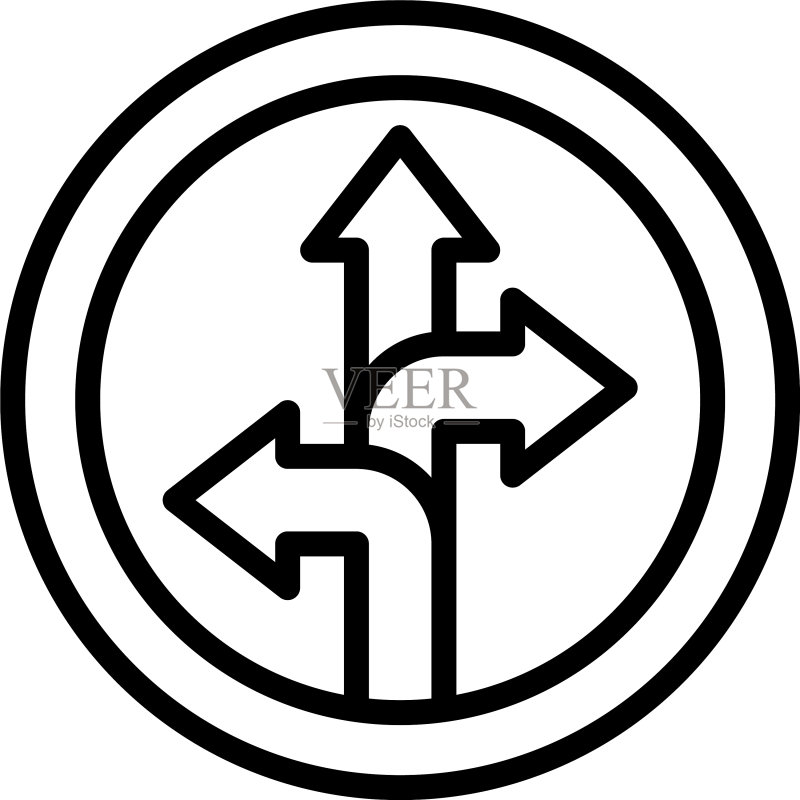 方向箭头图标位置地图和导航图标素材