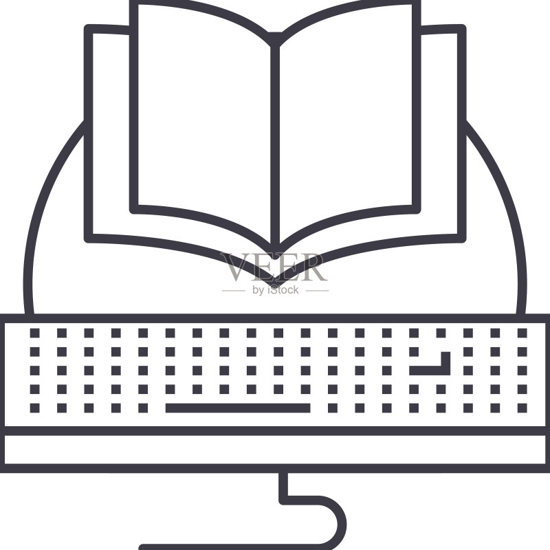 电子摇滚线性图标轮廓符号图标素材